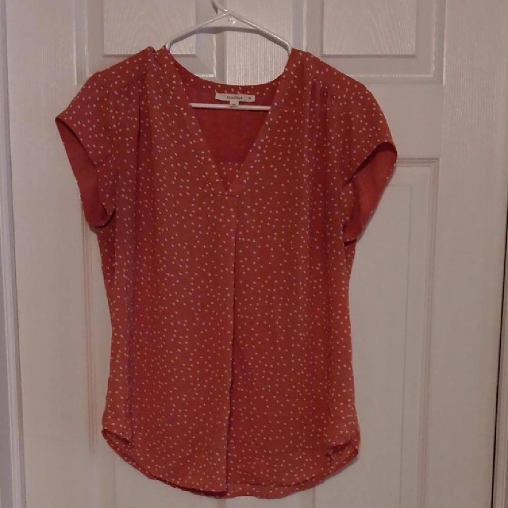 Stitchfix Terracotta Dotted Blouse
